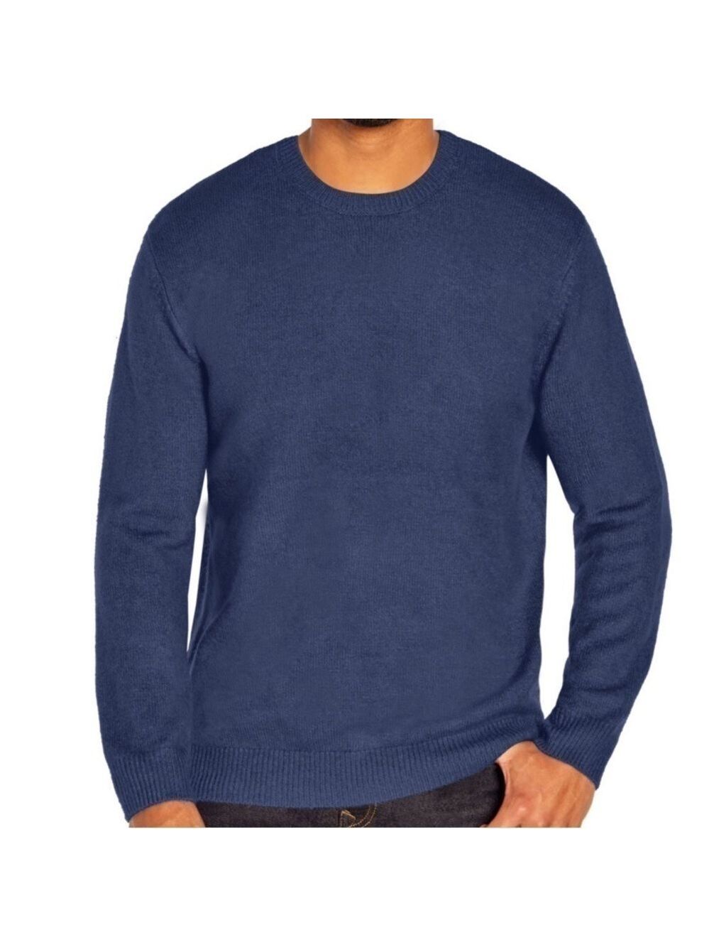 GAP relaxed fit cozy medieval blue ribbed knit crew sweater men’s size XXL